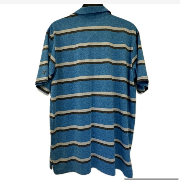 MENS CALLAWAY GOLF SHIRT size medium blue gray black - Picture 2 of 5